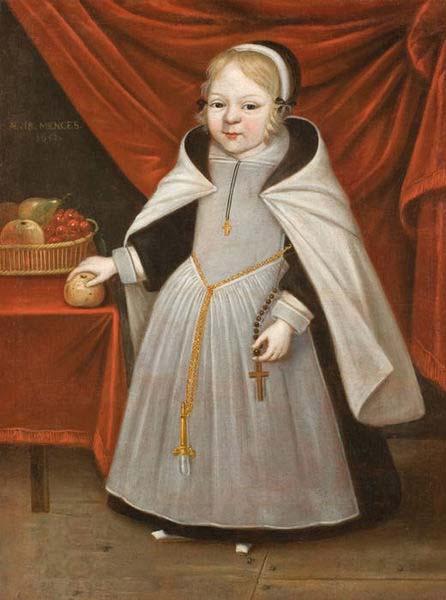 unknow artist Portrait of a girl with a rosary